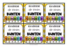Vorschau - Anderer Materialtyp - Feriengruß - Abschied - Sommerferien - Geschenk - Seite 1