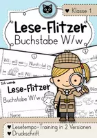 Vorschau - Arbeitsblätter - Lese-Flitzer | Buchstabe W/w | Lesetempo-Training | Druckschrift - Deckblatt