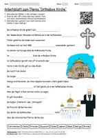 Vorschau - Arbeitsblätter - Arbeitsblatt "Orthodoxe Kirche" + Onlineübung & MP3 + Mindmaps + Infografiken - Deckblatt