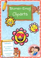 Vorschau - selbst erstellte Cliparts/Grafiken - 88 Cliparts Emoji-Blumen in bunt - Deckblatt