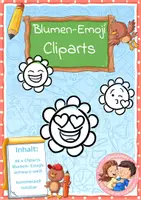 Vorschau - selbst erstellte Cliparts/Grafiken - 88 Cliparts Emoji-Blumen in schwarz-weiß - Deckblatt