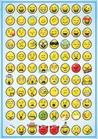 Vorschau - selbst erstellte Cliparts/Grafiken - 88 Cliparts Emojis in bunt - Seite 1
