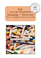 Vorschau - Spiele - Spiel: Sätze zu vorgegebenen Satzgliedern schreiben - Deckblatt
