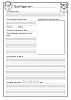 Vorschau - Arbeitsblätter - Materialpaket Buchvorstellung und Vorlesewettbewerb - Seite 1