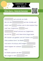Aperçu - Autre type de ressources - Compréhension orale des paroles de chansons: Wise Guys - Jetzt ist Sommer (allemande) - Page de couverture