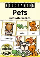 Vorschau - Bildkarten - Pets - Bildkarten für den Englischunterricht in der Grundschule - Deckblatt