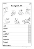Aperçu - Feuilles d'exercices - Reading Trail: Pets (Anglais) - Page 1