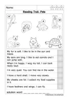 Aperçu - Feuilles d'exercices - Reading Trail: Pets (Anglais) - Page 3