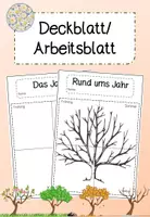 Vorschau - Mal- und Bastelvorlagen - Das Jahr Arbeitsblätter oder Deckblatt - Deckblatt