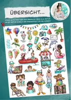 Vorschau - selbst erstellte Cliparts/Grafiken - Cliparts-Set Figuren & Motive "Sommer" / Sommerferien - Seite 1