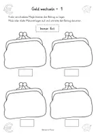 Vorschau - Arbeitsblätter - Geld wechseln - Klasse 1 - differenziert - ZR20 - Station 8 - Seite 1