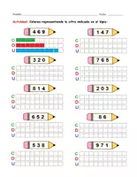 Vista previa - Hojas de trabajo - UNIDADES, DECENAS Y CENTENAS (MÁTEMATICAS) - página 2