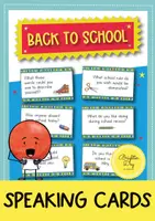 Vista previa - Hojas de trabajo - Back to school speaking cards; Vuelta al colegio - tarjetas de conversación (Inglés) - Portada