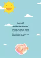 Vorschau - Arbeitsblätter - Logical / Logikrätsel - Grillen im Sommer - Deckblatt