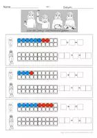 Vorschau - Arbeitsblätter - Zwergs- Riesenaufgaben - AB 5 - Addition - Gebärdensprache - Seite 3