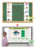 Vorschau - Arbeitsblätter - Digitale Tafelbilder - Thema: Unsere 5 Sinne - Seite 1