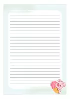 Vorschau - Mal- und Bastelvorlagen - Schweinchen / Schweinchenklasse Briefpapier - Seite 1