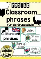 Vorschau - Poster - Classroom phrases für die Grundschule - Deckblatt