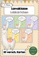 Vorschau - Bildkarten - Lamaklasse 30 Lobkärtchen - Deckblatt