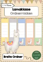 Vorschau - Bildkarten - Lamaklasse Ordnerrücken - Deckblatt