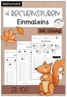 Vorschau - Arbeitsblätter - Rechenspuren (ZR100) "Herbst" - Einmaleins - Deckblatt