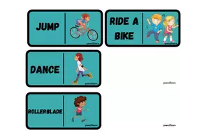 Vista previa - Juegos / Gamificación - Domino of Action Verbs - página 3