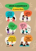Vorschau - Poster - Plakat: Unsere Klassenregeln - Deckblatt