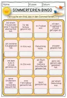 Vorschau - Stundenentwürfe - Sommer - Klassenbingo NACH Sommerferien - Spiel Schulbeginn - Seite 3