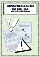 Vorschau - Arbeitsblätter - Groß- und Kleinschreibung - Karteikarten mit Lösungen zur Selbstkontrolle - Deckblatt