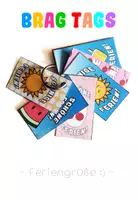 Vorschau - Anderer Materialtyp - Ferien / Grüße: Brag Tags - Sommerferien - Deckblatt