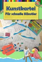Vorschau - Mal- und Bastelvorlagen - Kunst Grundschule, Kunstkartei für schnelle Künstler 1. und 2. Klasse - Deckblatt