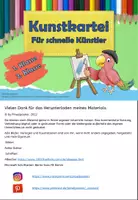 Vorschau - Mal- und Bastelvorlagen - Kunst Grundschule, Kunstkartei für schnelle Künstler 1. und 2. Klasse - Seite 1