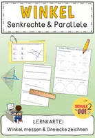 Vorschau - Stundenentwürfe - WINKEL Winkelarten Arbeitsblätter Parallele und Senkrechte Differenziert - Deckblatt