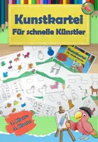 Vorschau - Stationenlernen - Kunst Grundschule, Kunstkartei für schnelle Künstler 3. und 4. Klasse - Deckblatt
