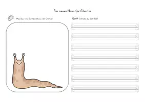 Vorschau - Arbeitsblätter - Kreativer Schreibanlass: Ein neues Haus für Charlie - Seite 1