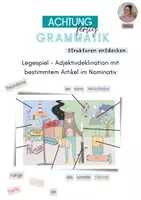 Vorschau - Spiele - Wimmelbild Adjektivdeklination bestimmter Artikel Nominativ - Deckblatt