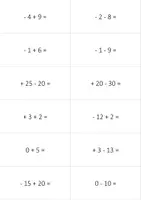 Vorschau - Stationenlernen - Ganze Zahlen: Rechnen mit Guthaben / Schulden - Sortierspiel (Mathematikspiel) - Seite 1