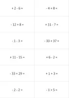 Vorschau - Stationenlernen - Ganze Zahlen: Rechnen mit Guthaben / Schulden - Sortierspiel (Mathematikspiel) - Seite 3
