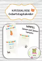 Vorschau - Präsentationen/Tafelbilder - Katzenklasse Geburtstagskalender - Deckblatt