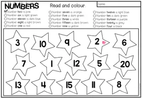 Vorschau - Arbeitsblätter - NUMBERS - Read and Colour (2-fach differenziert) - Seite 1