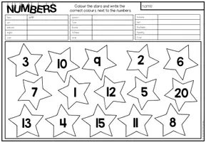 Vorschau - Arbeitsblätter - NUMBERS - Read and Colour (2-fach differenziert) - Seite 2