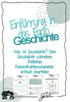 Vorschau - Arbeitsblätter - UR1 Einführung in das Fach Geschichte - Komplettpaket mit ALLEN Materialien zur Reihe - inkl. Lösungen - Seite 1