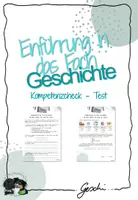 Vorschau - Test - UR1 Einführung in das Fach Geschichte - 7. Stunde: Kompetenzcheck (Test) - Deckblatt