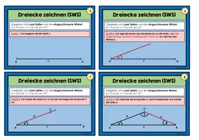 Vorschau - Arbeitsblätter - Dreiecke zeichnen - WSW - SWS - SSS - Seite 2