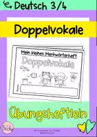 Vorschau - Arbeitsblätter - Übungsheft Lernwörter Doppelvokal (Merkwörter, aa, oo, ee) - Deckblatt