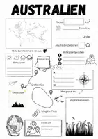 Vorschau - Arbeitsblätter - Kontinent Australien / Ozeanien Steckbrief - Seite 1
