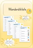 Vorschau - Arbeitsblätter - Wanderdiktate Wörter und Sätze vierfach differenziert - Deckblatt
