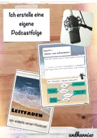 Vorschau - Arbeitsblätter - Unterrichtseinheit Ich erstelle eine eigene Podcast - Folge Materialpaket - Deckblatt