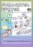 Vista previa - Manualidades / Dibujos para colorear - lautgetreue Schachtelwörter (5 Schwierigkeitsstufen) - Portada