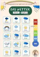 Vorschau - Fördermaterial/Inklusion - "Das Wetter ist..." Wetter-Kalender NEU für KIGA & GS #silvesterknaller23 - Deckblatt